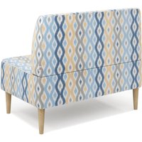 Диван MONOFIX Одос Принт 2-хместный (абстракция голубой/микровелюр)