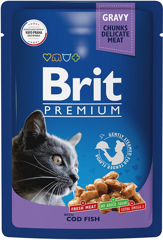 

Пресервы Brit Premium треска в соусе 85 г