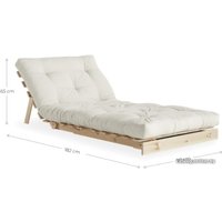 Кресло-кровать Krasawick Клевер 90 KW 1043 (светлое дерево/светло-серый)