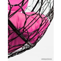 Подвесной диван M-Group Лежебока 11180408 (с черным ротангом/розовая подушка)