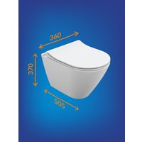 Унитаз подвесной Cersanit City Smart CO DPL EO Slim (с кнопкой Twins 64117 стекло черное)