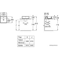 Умывальник Roca The Gap Square A3270MM000