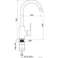 Смеситель Rubineta Axe-33 (хром)