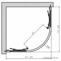 Душевой уголок Kolo Geo 80 560.110.00.3