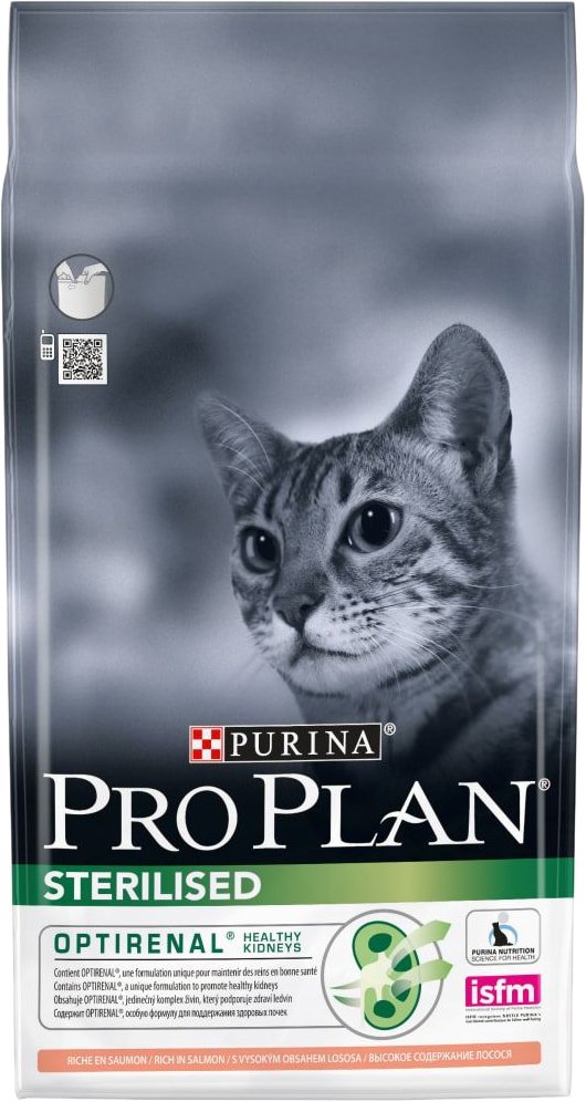

Сухой корм для кошек Pro Plan Sterilised Adult Optirenal с лососем 3 кг