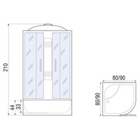 Душевая кабина River Rein 90/44 МТ