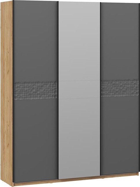 

Шкаф-купе Трия Оскар Скания Т2 1800 268726 (ручка черная/дуб крафт золотой/серый графит/графит матовый)