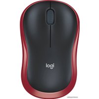Мышь Logitech M186 (черный/красный)