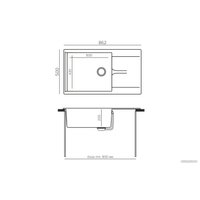 Кухонная мойка Polygran Gals 862 (опал)