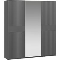 Шкаф-купе Трия Оскар Тиффани Т2 2100 282759 (серебро/серый графит/графит матовый)
