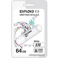 USB Flash Exployd 570 64GB (белый) [EX-64GB-570-White]