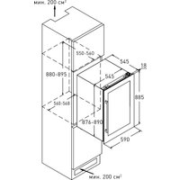Винный шкаф ZUGEL ZCWI570DB Dual Zone