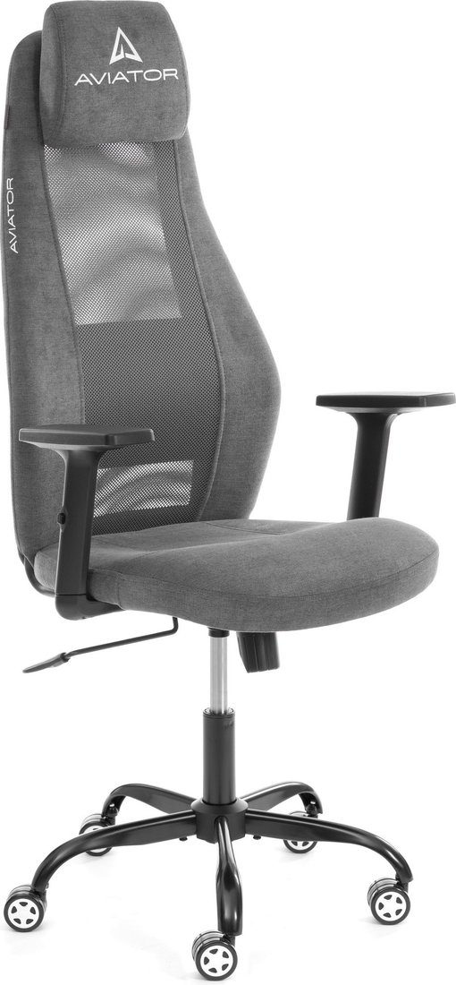 Офисное кресло TetChair Aviator PLT metalBL (ткань, серый, KUB 05/W-12)