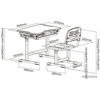 Парта Fun Desk Piccolino (зеленый)