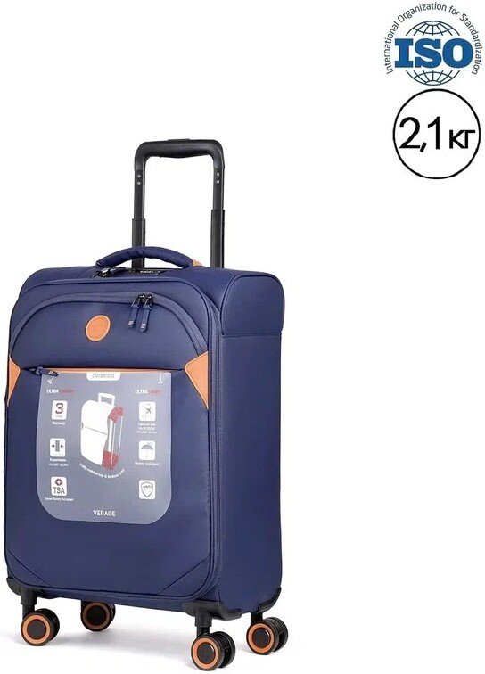 

Чемодан-спиннер Verage Cambridge-II 20077W-1 55 см (темно-синий)