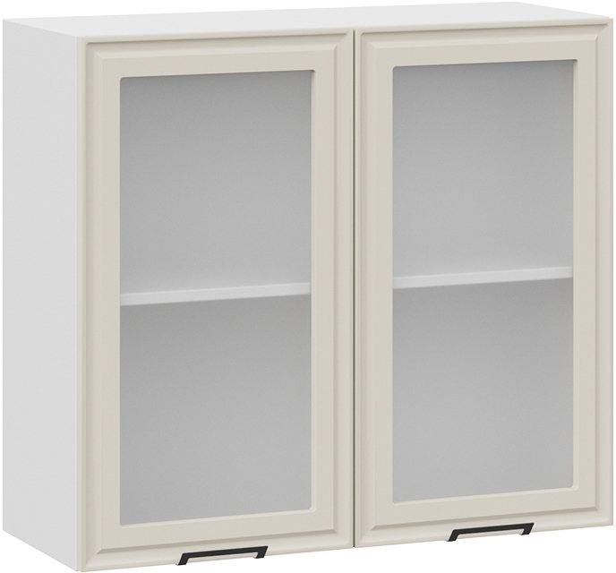 

Шкаф навесной Трия Белладжио 1В8С (белый/софт панакота)