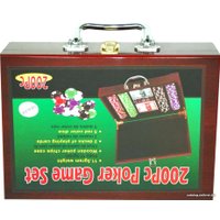 Карточная игра Zez Набор для покера в чемодане 200 фишек с номиналом 6642-S1