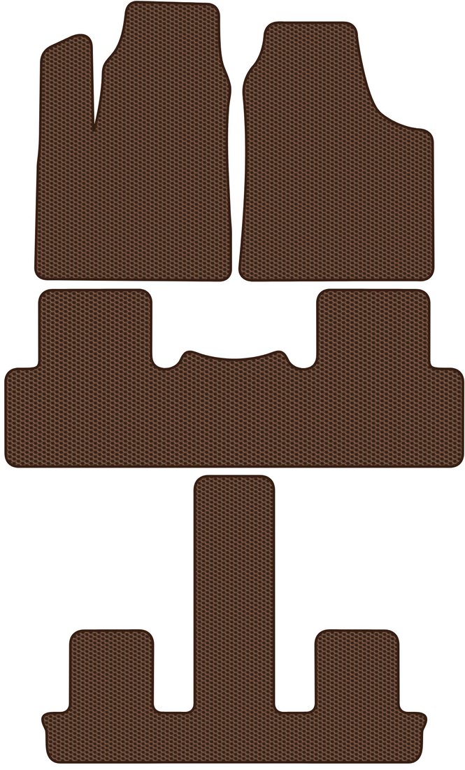 

Комплект ковриков для авто Alicosta Aito M7 I (suv / Гибрид) 2022 - Н.В. +3 ряд (коричневый, сота)