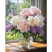 Алмазная мозаика  Феникс+ Сирень и пионы 70837