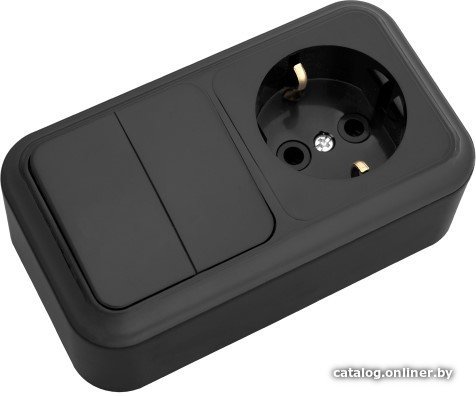 Блок розеток Bylectrica 2В-РЦ-529 (черный)