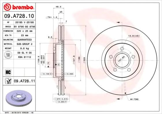 

Brembo 09A72811