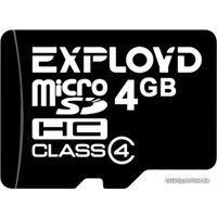 Карта памяти Exployd microSDHC (Class 4) 4GB [EX004GCSDHC4-W/A-AD]