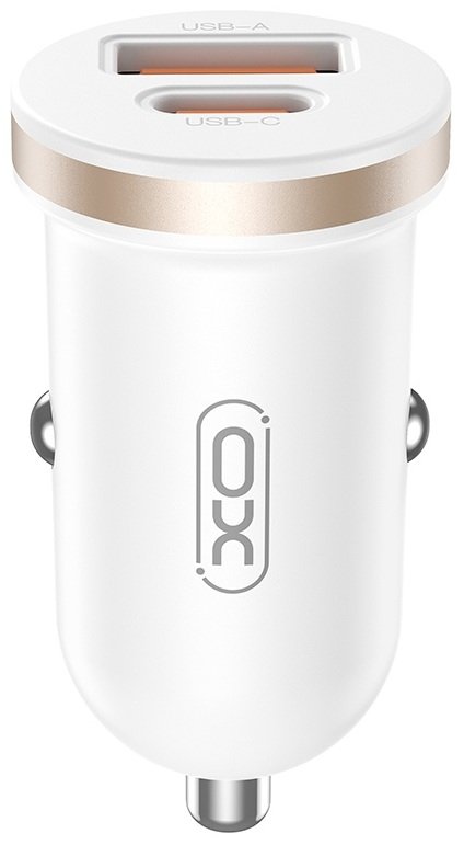 Автомобильное зарядное XO CC56 30W (белый)
