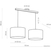 Подвесная люстра TK Lighting Troy White 3373