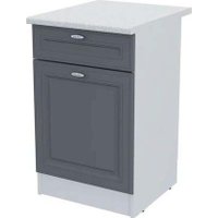 Шкаф напольный Горизонт Настя 500 с ящиком (графит софт) в Бресте