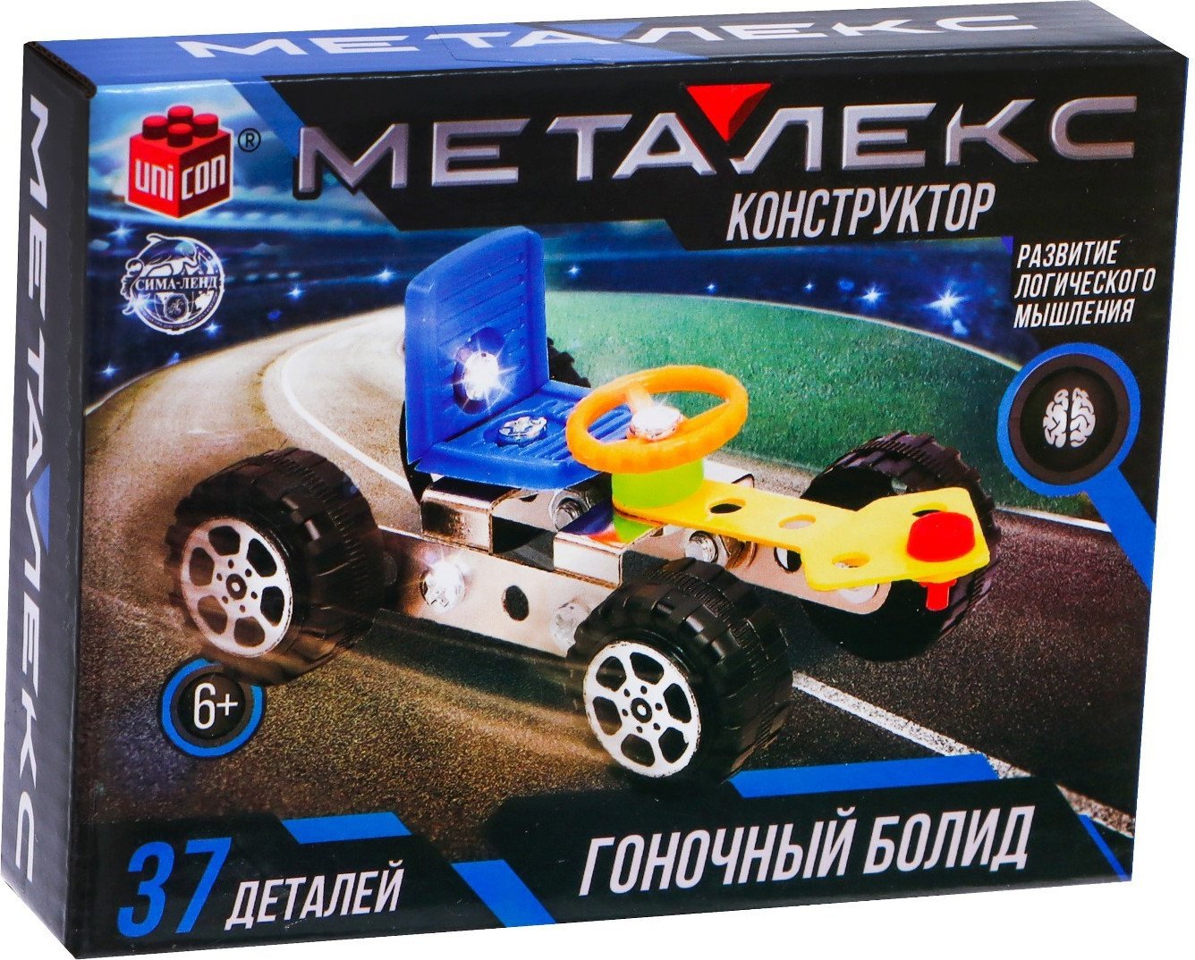 

Металлический конструктор Unicon Гоночный автомобиль 874066