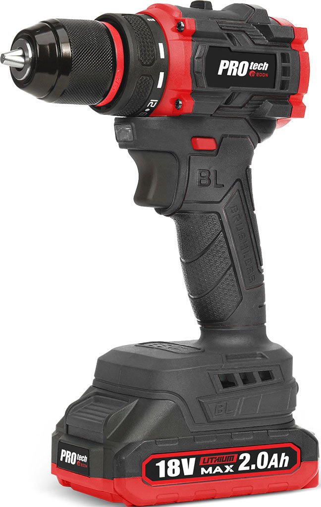 

Дрель-шуруповерт Edon Protech AD-18BL (с 2-мя АКБ, кейс)