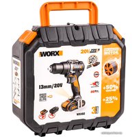 Дрель-шуруповерт Worx WX102 (с 2-мя АКБ, кейс)