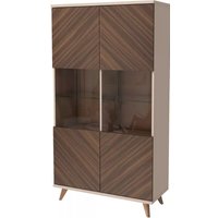 Шкаф-витрина Stolline Хармони 468.06 (бежевый/древесный)