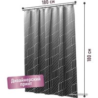 Шторка-занавеска для ванны Fora Delicate Black FOR-PH-DLB