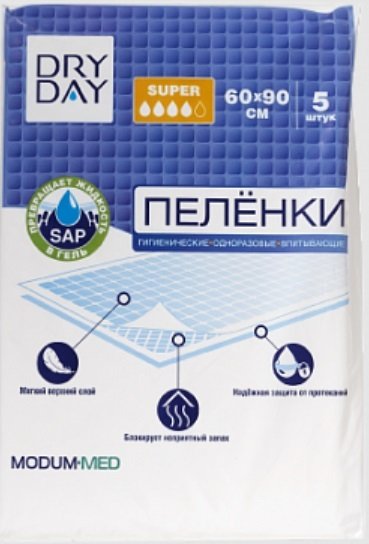 

Пеленки Modum Dry Day Super 60x90 (5 шт)