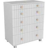 Детский комод Incanto Lunna Charm МДФ 800/5 PK-0004/12mdf (белый)