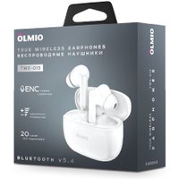Наушники Olmio TWE-13 (белый)