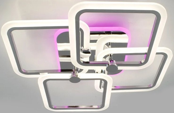 

Припотолочная люстра Estares Like RGB 120W 5Q-APP-560x560x100-CHROME/WHITE-220-IP20