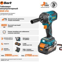 Гайковерт Bort BSR-21U 93418477 (с 2-мя АКБ, кейс)