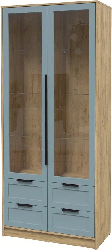 

Шкаф-витрина Интерлиния Концепт Тренд КТ-ШВ2 (дуб золотой/океан)