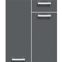 Готовая кухня Интерлиния Мила Лайт 2.9-ПМ3 (бетон портленд/бетон портленд/дуб бунратти)