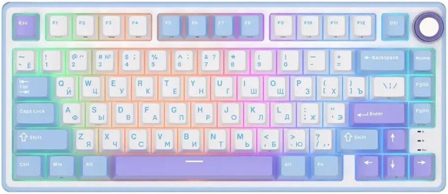 Клавиатура Royal Kludge R75 RGB Taro Milk (RK Silver)