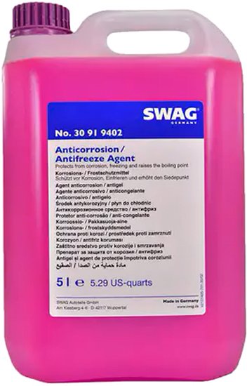 

Антифриз SWAG G12+ концентрат 30919402 (5л, фиолетовый)