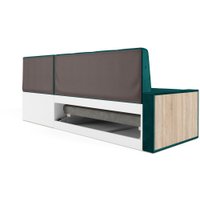 Угловой диван Мебель-АРС Таллин 191x83x121 (сине-зеленый Star Velvet 43 Black Green)