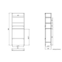  Millwood Этажерка Венеция 70 (дуб белый craft/белый)
