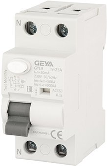 

Устройство защитного отключения GEYA GYL9 2P 25A 6 кА 30мА AC GYL92P25A30MA
