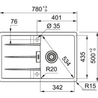 Кухонная мойка Franke Centro CNG 611/211-78 Fragranite 114.0639.683 (белый)