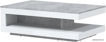 Журнальный столик Интерлиния Quartz QZ-СЖ2 (белый платинум/бетон)