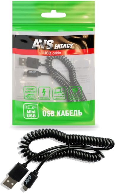 

Кабель AVS MN-32 USB Type-A - miniUSB (2 м, черный)
