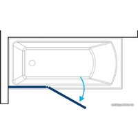 Стеклянная шторка для ванны Koller Pool Waterfall Line QP95 (правый/хром Clear)